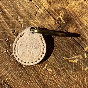 PORTE-CLE marron clair/moutarde