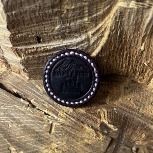 PATCH VELCRO cuir violet