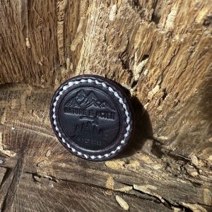 PATCH VELCRO cuir violet